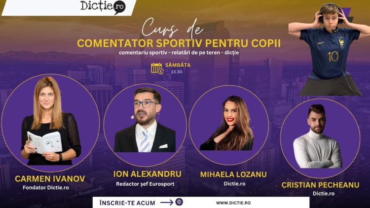 Curs de comentator sportiv pentru copii, din 08 mai, la București